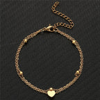 Smoon bogyók és szív bokalánc gold