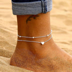 Smoon bogyók és szív bokalánc whitegold