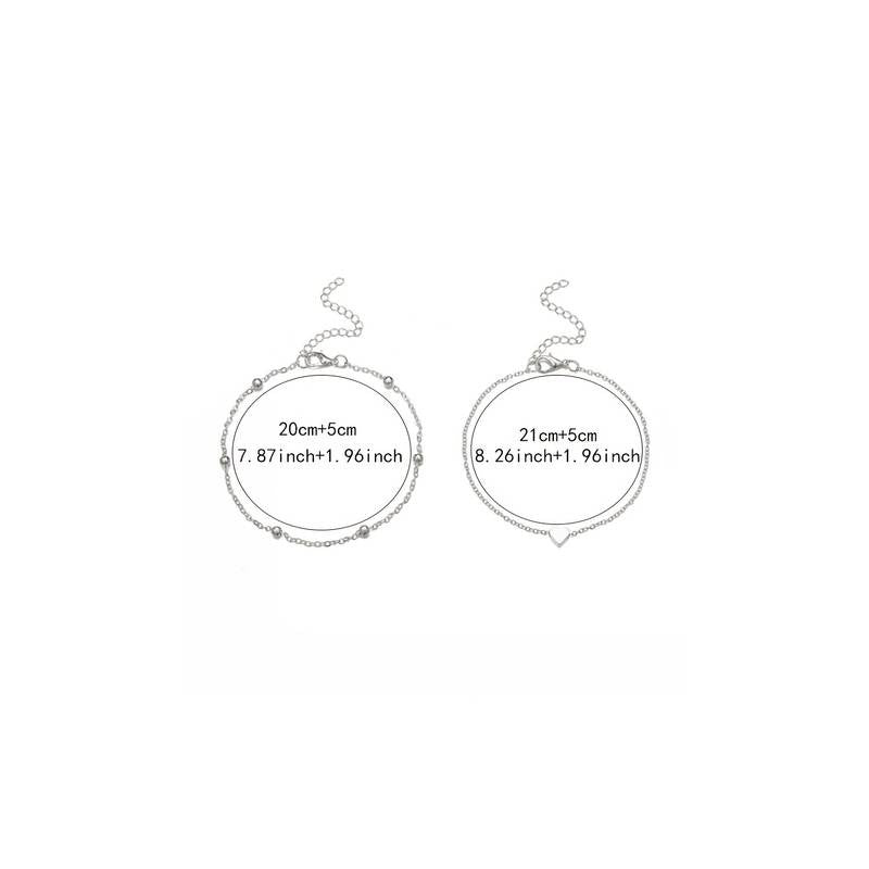 Smoon bogyók és szív bokalánc whitegold