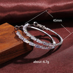 Krista csillogó kristályos karika fülbevaló