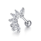 Alise kristályos nemesacél fülbevaló whitegold