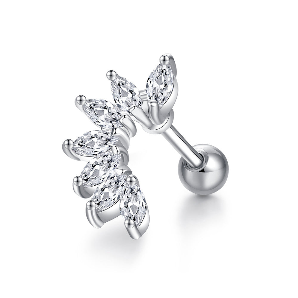 Alise kristályos nemesacél fülbevaló whitegold