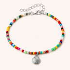 Színes fésűkagyló bokalánc whitegold