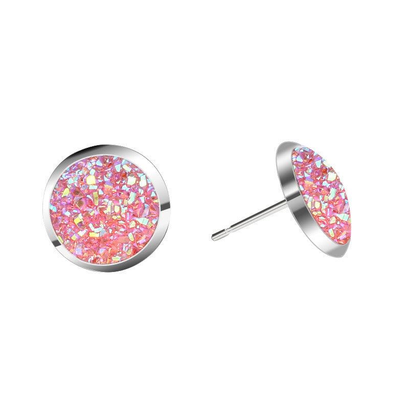 Maria női fülbevaló whitegold-pink