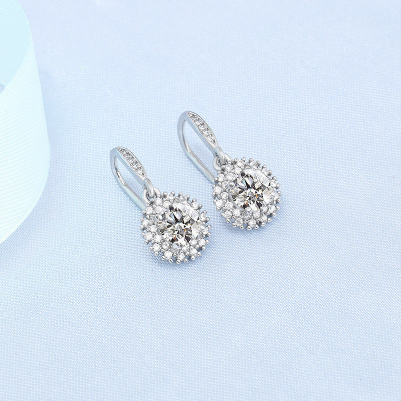 Ana női lógós fülbevaló whitegold