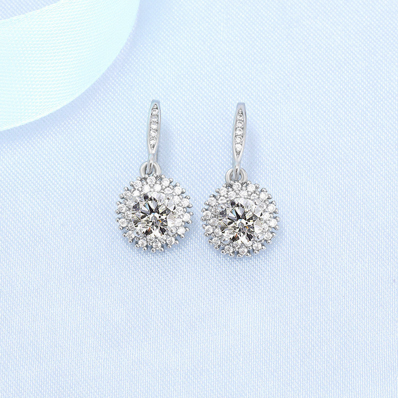 Ana női lógós fülbevaló whitegold