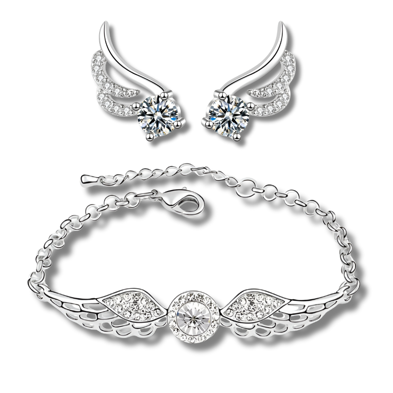 Isaure angyalszárny szett whitegold