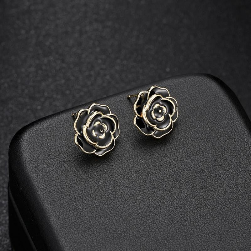 Syrine női fülbevaló fekete-arany