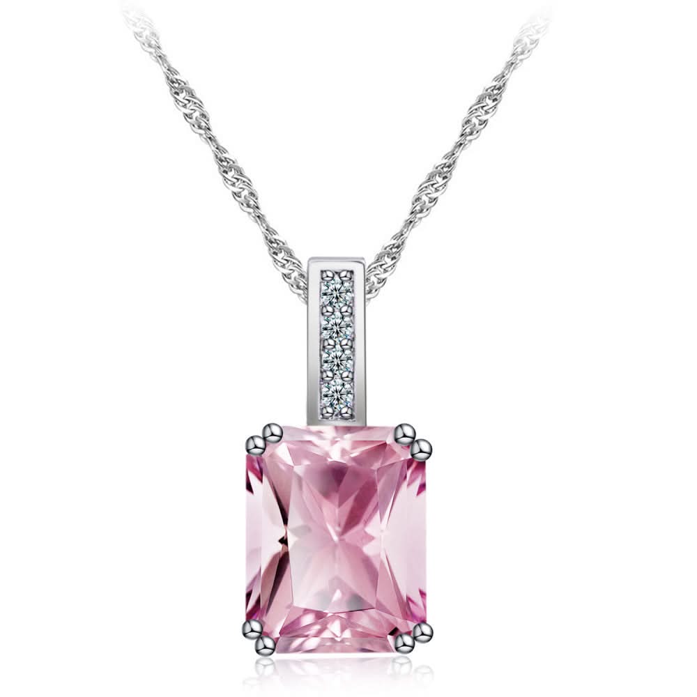 Deborah női nyaklánc whitegold-pink