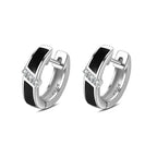 Aliya női fülbevaló whitegold-black