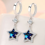 Coralie női fülbevaló whitegold-kék