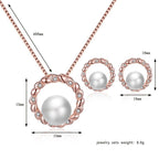 Janelle női ékszer szett rosegold