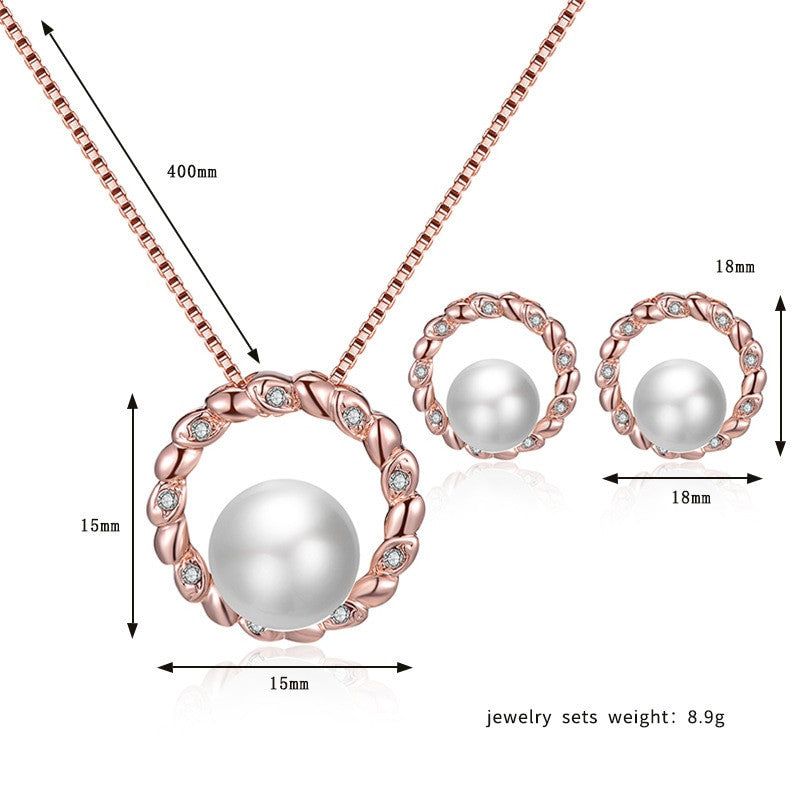 Janelle női ékszer szett rosegold