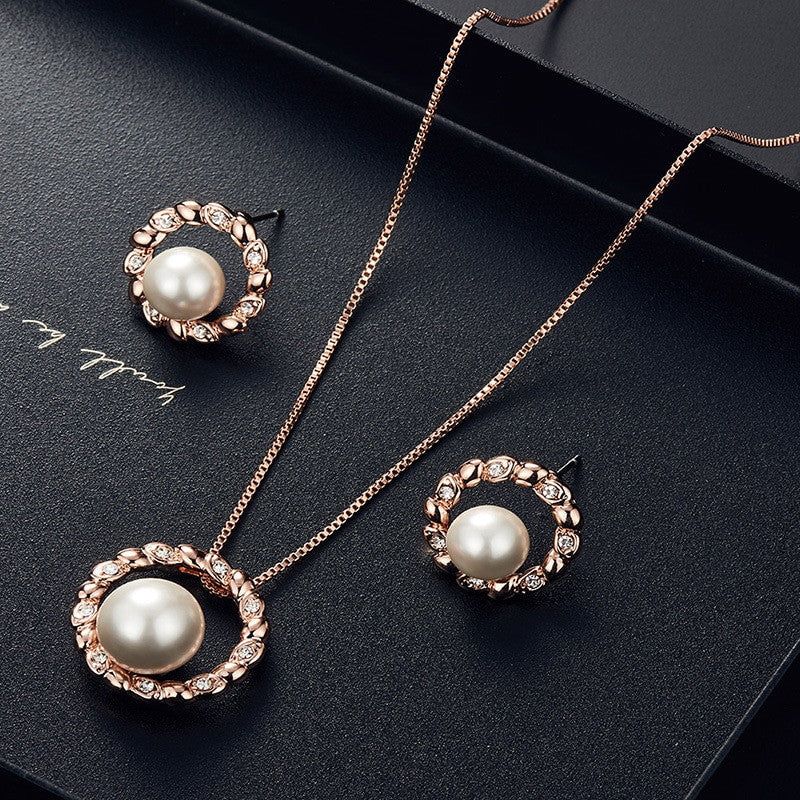 Janelle női ékszer szett rosegold