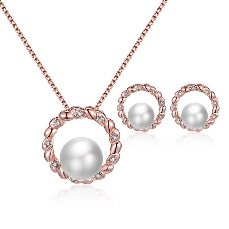 Janelle női ékszer szett rosegold