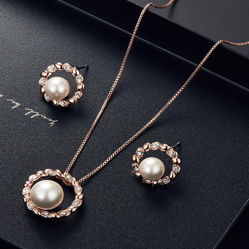 Smoon Vivara gyöngyös ékszer szett rosegold