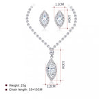 Abigael női ékszer szett whitegold