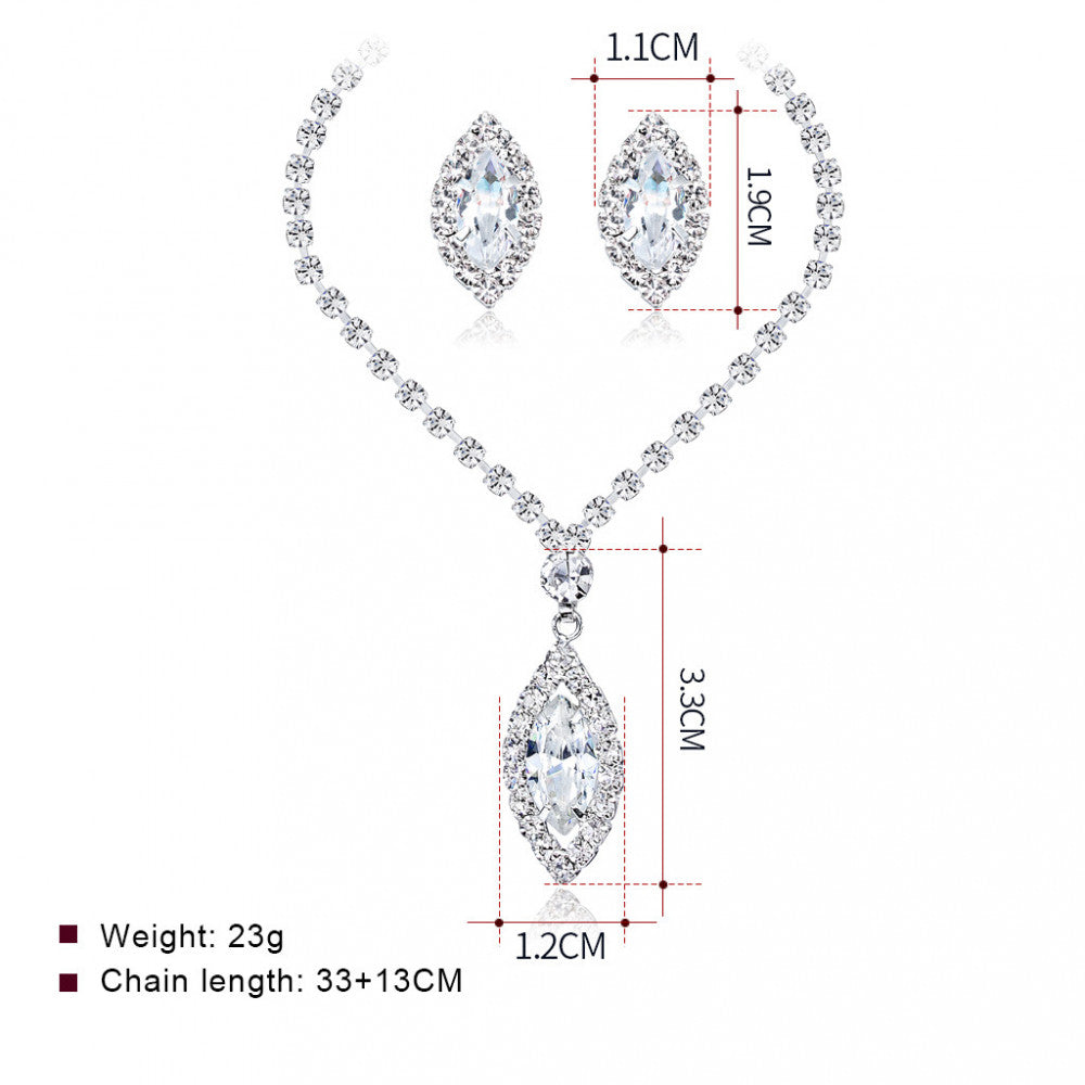 Abigael női ékszer szett whitegold