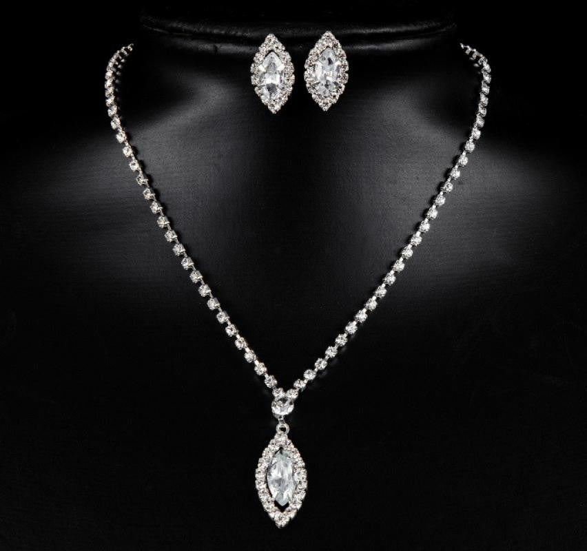 Abigael női ékszer szett whitegold