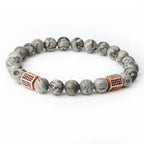 Carmen uniszex ásvány karkötő rosegold