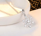 Kristály hópehely medálos nyaklánc whitegold