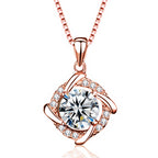 Abrienne kristály medálos nyaklánc rosegold