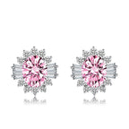 Leane kristályos fülbevaló whitegold-pink