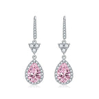 Maissa kristály fülbevaló whitegold-pink