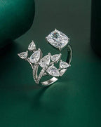 Méline kristályos gyűrű fehér (állítható méret)