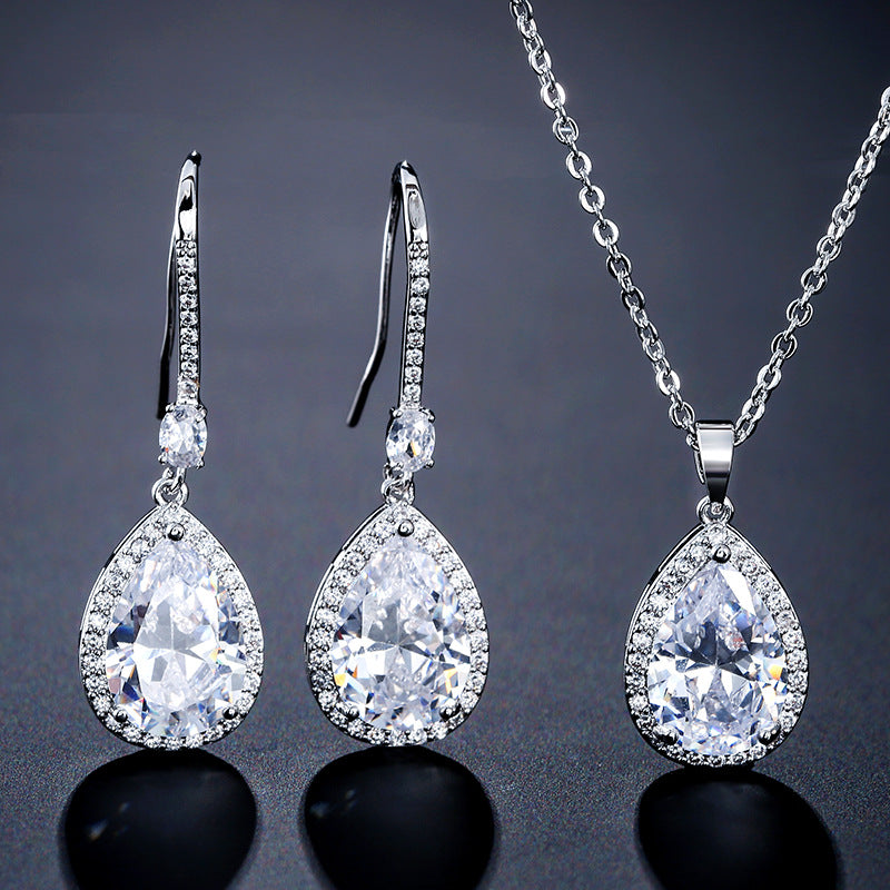 Smoon Dariela kristály csepp ékszer szett whitegold