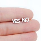 Yes No nemesacél fülbevaló