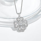 Ivette kristály virág nyaklánc whitegold