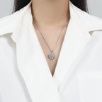 Ivette kristály virág nyaklánc whitegold