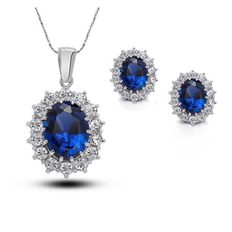 Smoon Elaris ékszer szett whitegold-kék