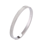 Titánium háromsoros karkötő whitegold