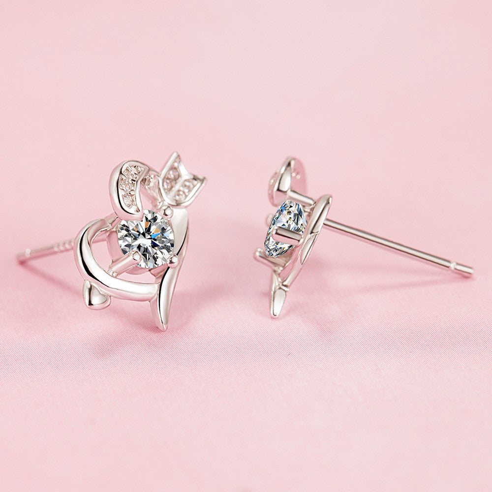 Cupido fülbevaló whitegold