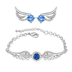 Isaure angyalszárny szett whitegold-kék