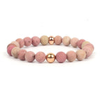 Ascensión ásvány karkötő rózsakvarc-gold