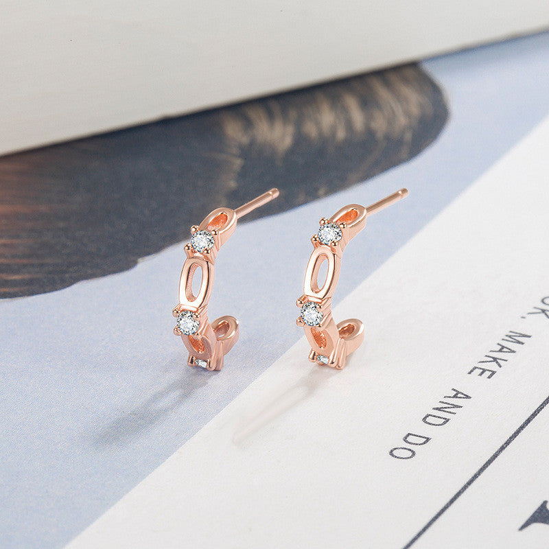 Rosetta fülbevaló rosegold