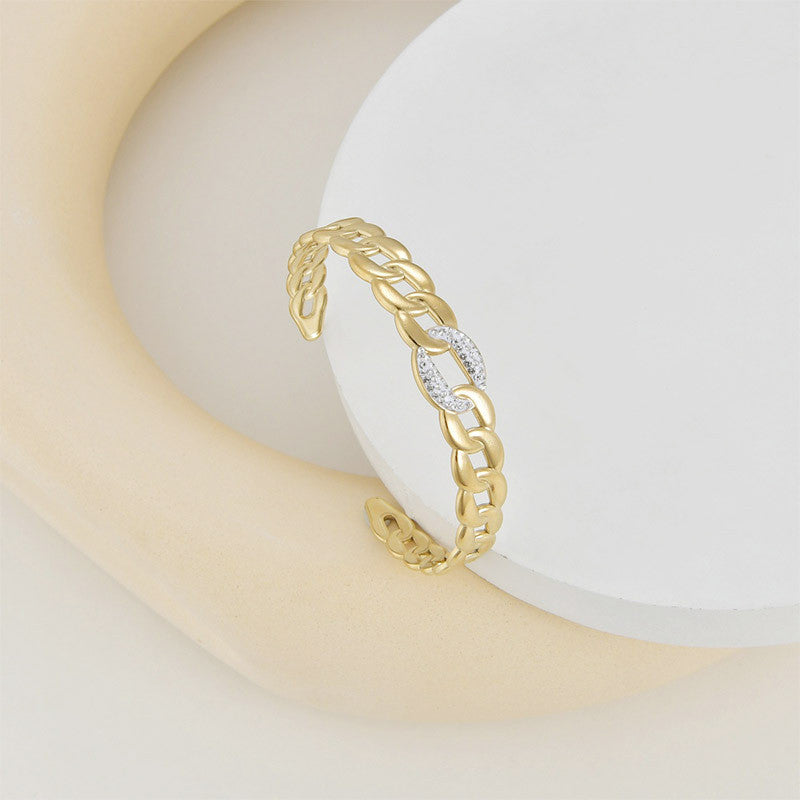 Lánc mintájú karkötő  gold