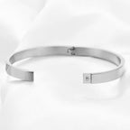Nemesacél kristályköves karkötő whitegold