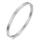 Nemesacél hétkristályos karkötő whitegold