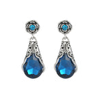 Ezüstös kék-vingate fülbevaló