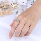 Tiana kristályos gyűrű whitegold (állítható méret)