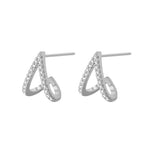 Háromszög beszúrós fülbevaló whitegold