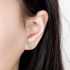 Fülecske kristály fülbevaló whitegold