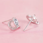 Fülecske kristály fülbevaló whitegold