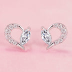 Fülecske kristály fülbevaló whitegold