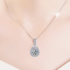 Elegáns csepp medálos nyaklánc whitegold