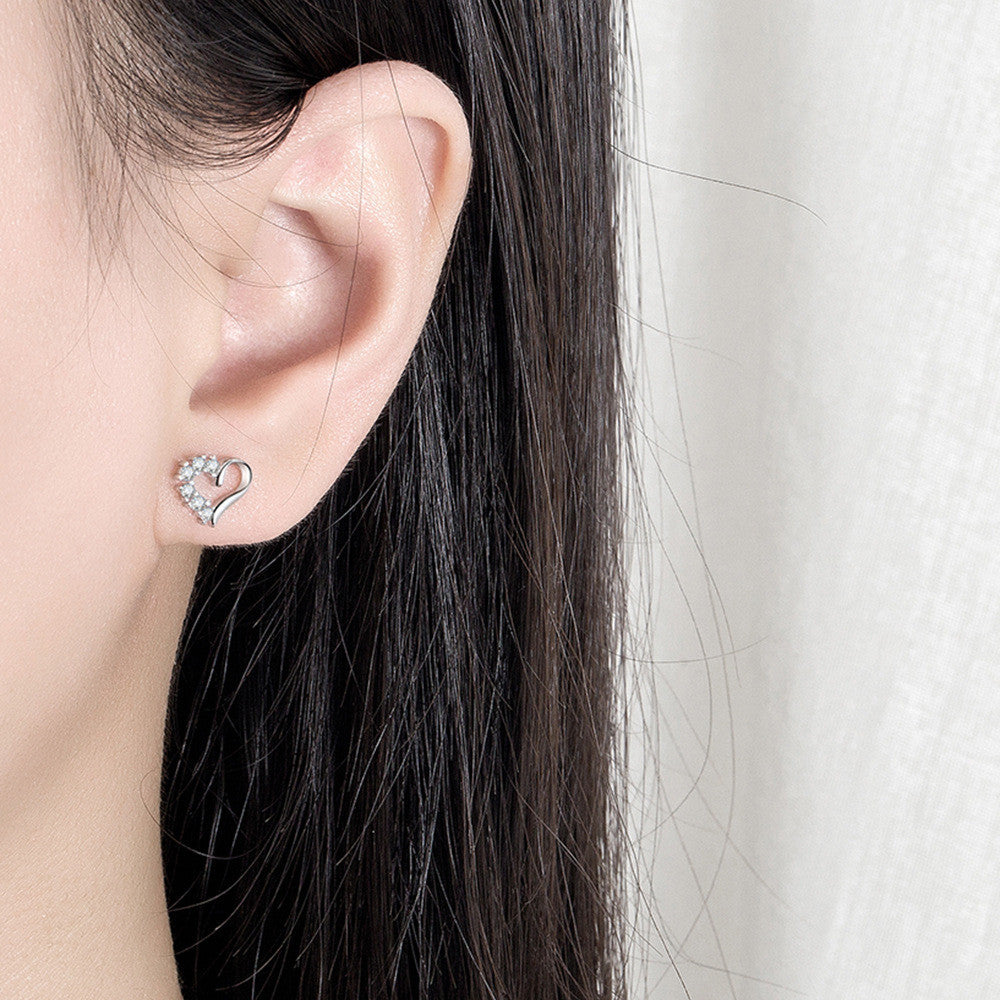 Brillant heart nyaklánc +fülbevaló szett whitegold